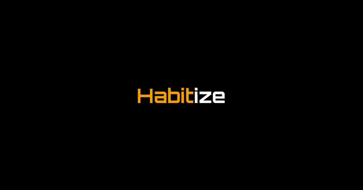 Habitize black and amber wordmark